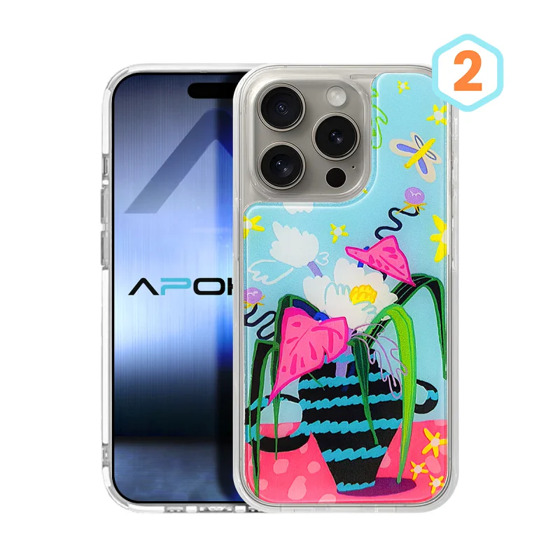 Capa Acrílica Laminada com Desenhos Apokin para iPhone 14 Pro Max Desenho 5 - Imagem 3