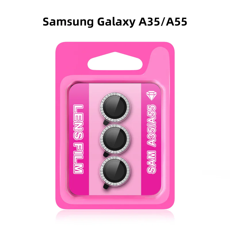 Protetor de Lentes Apokin Diamante para Samsung Galaxy A35 Preto