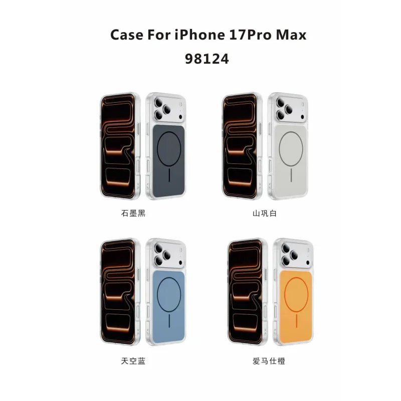 Capa Acrílica Apokin Clear Mag-Case com MagSafe para iPhone 17 Pro / 18 Pro Azul - Imagem 2