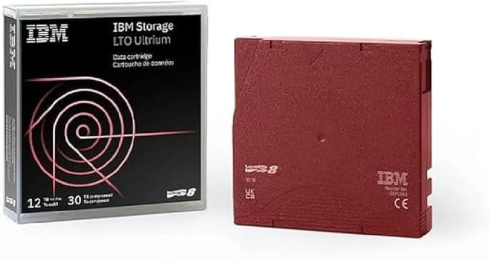 Cassete de Backup IBM Ultrium LTO-8 BaFe 12TB Nativa 30TB Comprimida