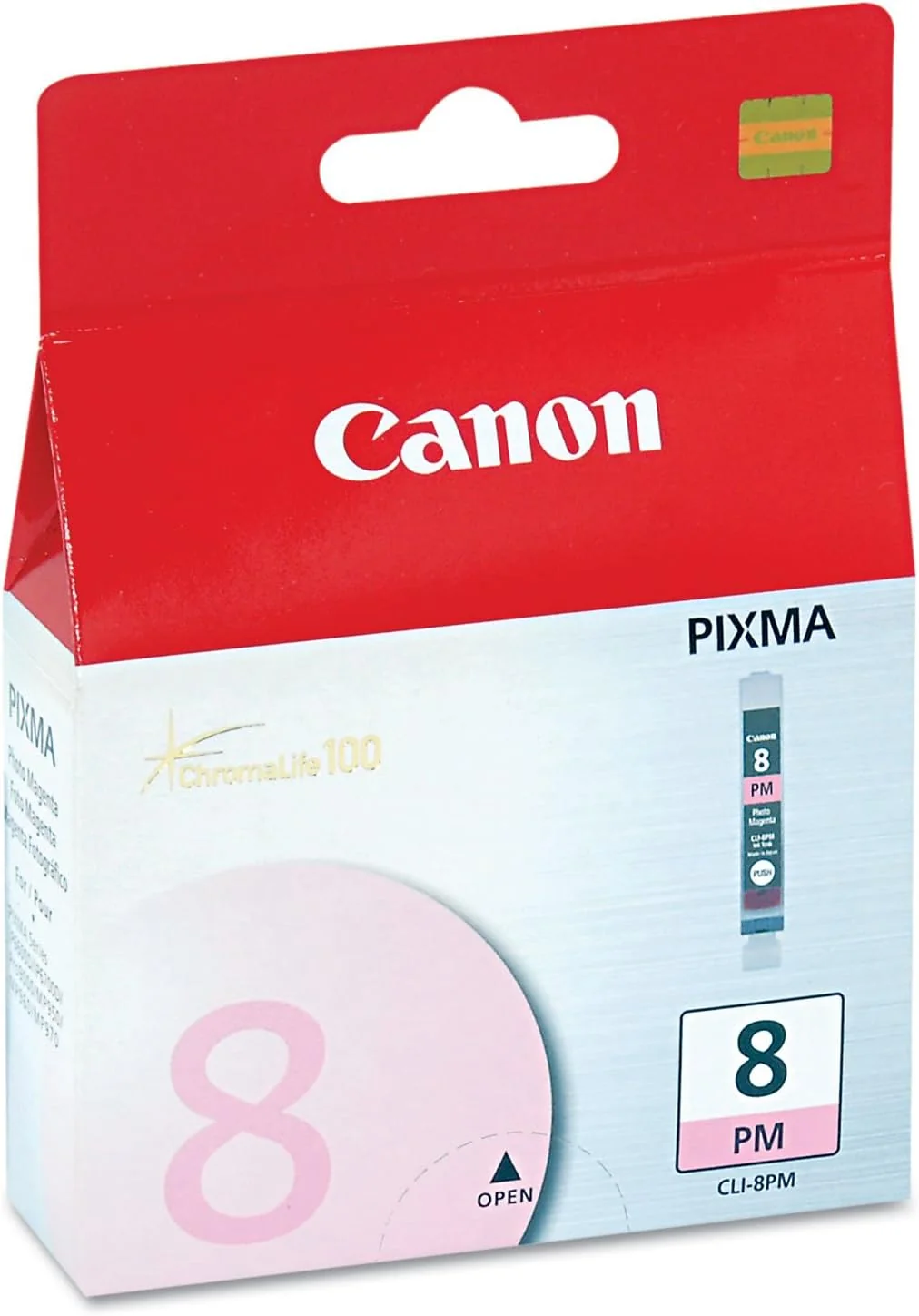 Tinteiro Canon CLI-8PM Photo Magenta Pigmento Original para PIXMA iP6600D/Pro9000 - Imagem 1