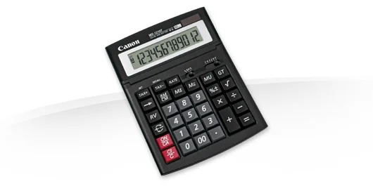 Calculadora de secretária Canon WS-1210T com ecrã LCD para escritório - Imagem 1