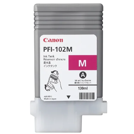 Tinteiro Canon PFI-102M Original Magenta 130 ml para imagePROGRAF iPF500/600/700