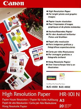 Papel de alta resolução A3 Canon HR-101 106g/m² (20 folhas) - Imagem 1