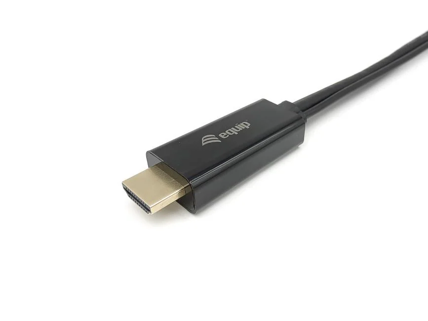 Adaptador HDMI para DisplayPort Macho/Macho 4K 60Hz Alimentação USB Preto Equip - Imagem 3