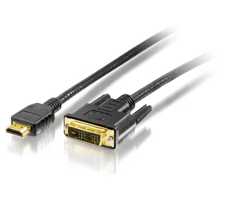 Cabo adaptador HDMI macho para DVI-D macho 3m bidirecional Equip Preto