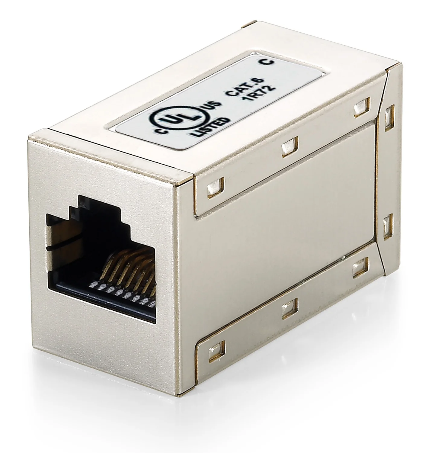 Adaptador de Rede RJ-45 Fêmea/Fêmea Cat.6 para Emenda de Cabos Equip Metálico