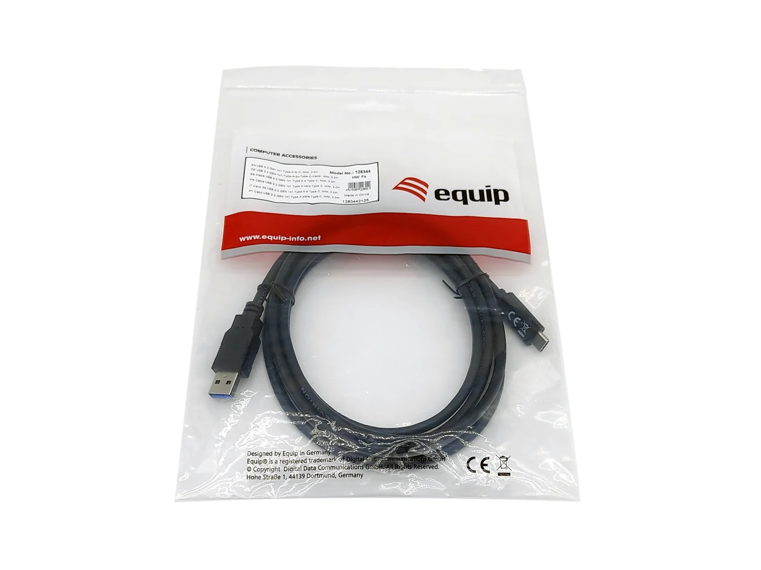 Cabo USB-C Equip USB 3.2 Gen 1 para USB-A macho/macho 2m preto - Imagem 7