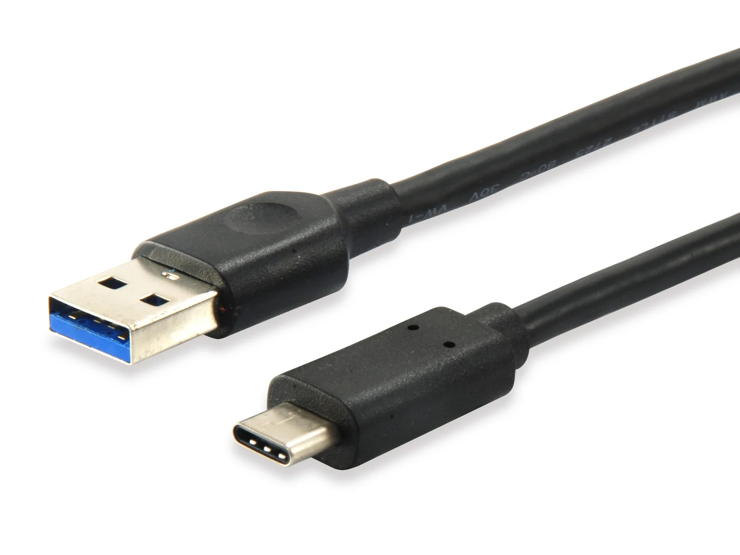 Cabo USB-C Equip USB 3.2 Gen 1 para USB-A macho/macho 0,5m preto