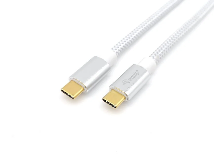 Cabo USB 3.2 Gen 2 USB-C para USB-C Equip 1,0 m PD 100 W 10 Gbps 4K/60Hz, branco - Imagem 4