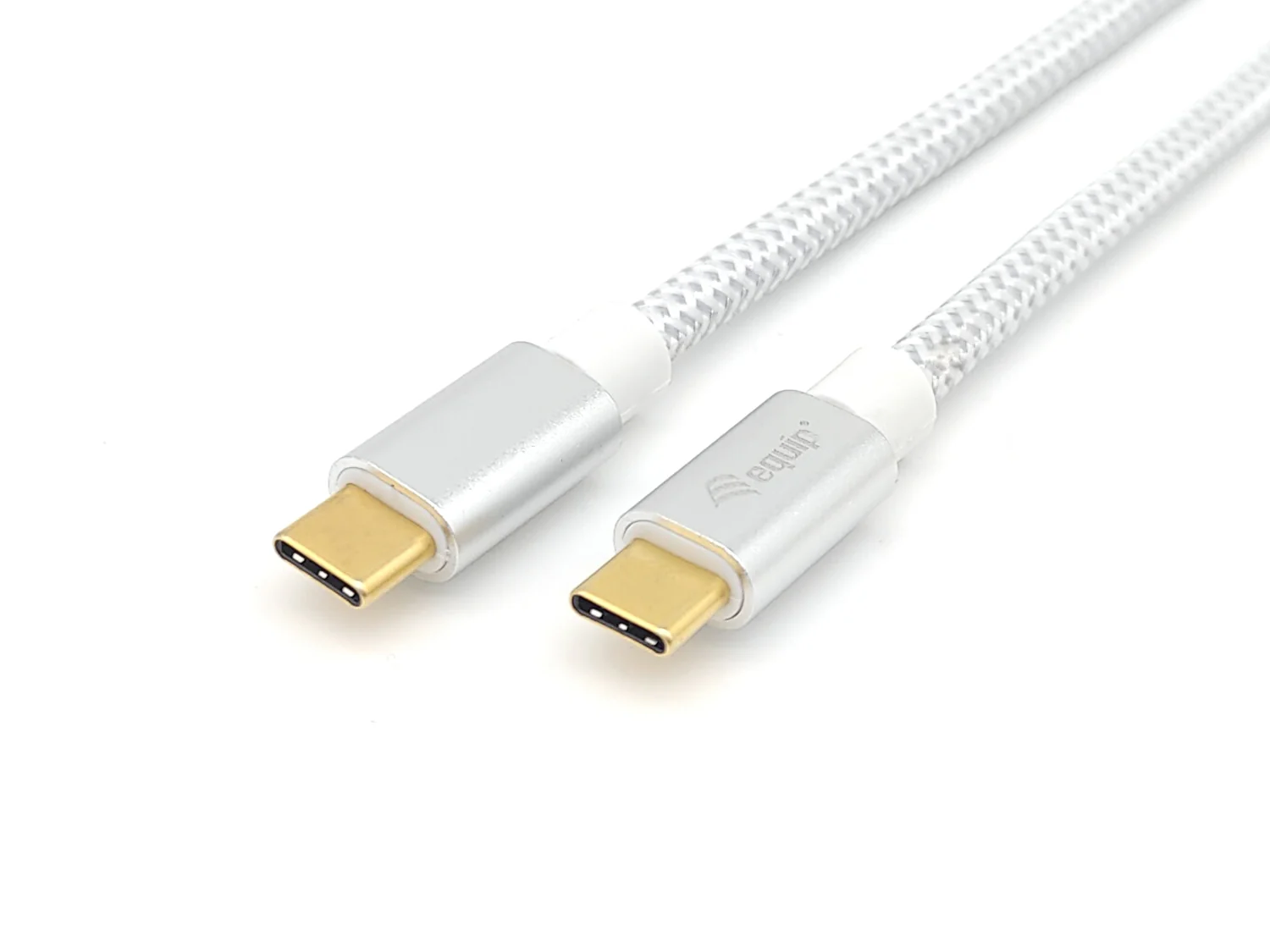 Cabo USB 3.2 Gen 2 USB-C para USB-C Equip 1,0 m PD 100 W 10 Gbps 4K/60Hz, branco - Imagem 2