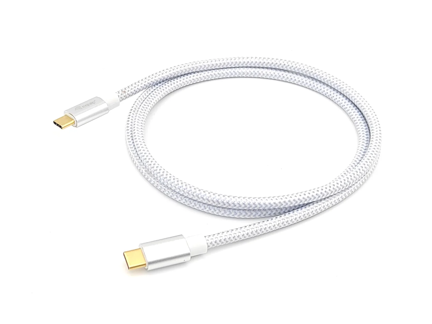 Cabo USB 3.2 Gen 2 USB-C para USB-C Equip 1,0 m PD 100 W 10 Gbps 4K/60Hz, branco - Imagem 1