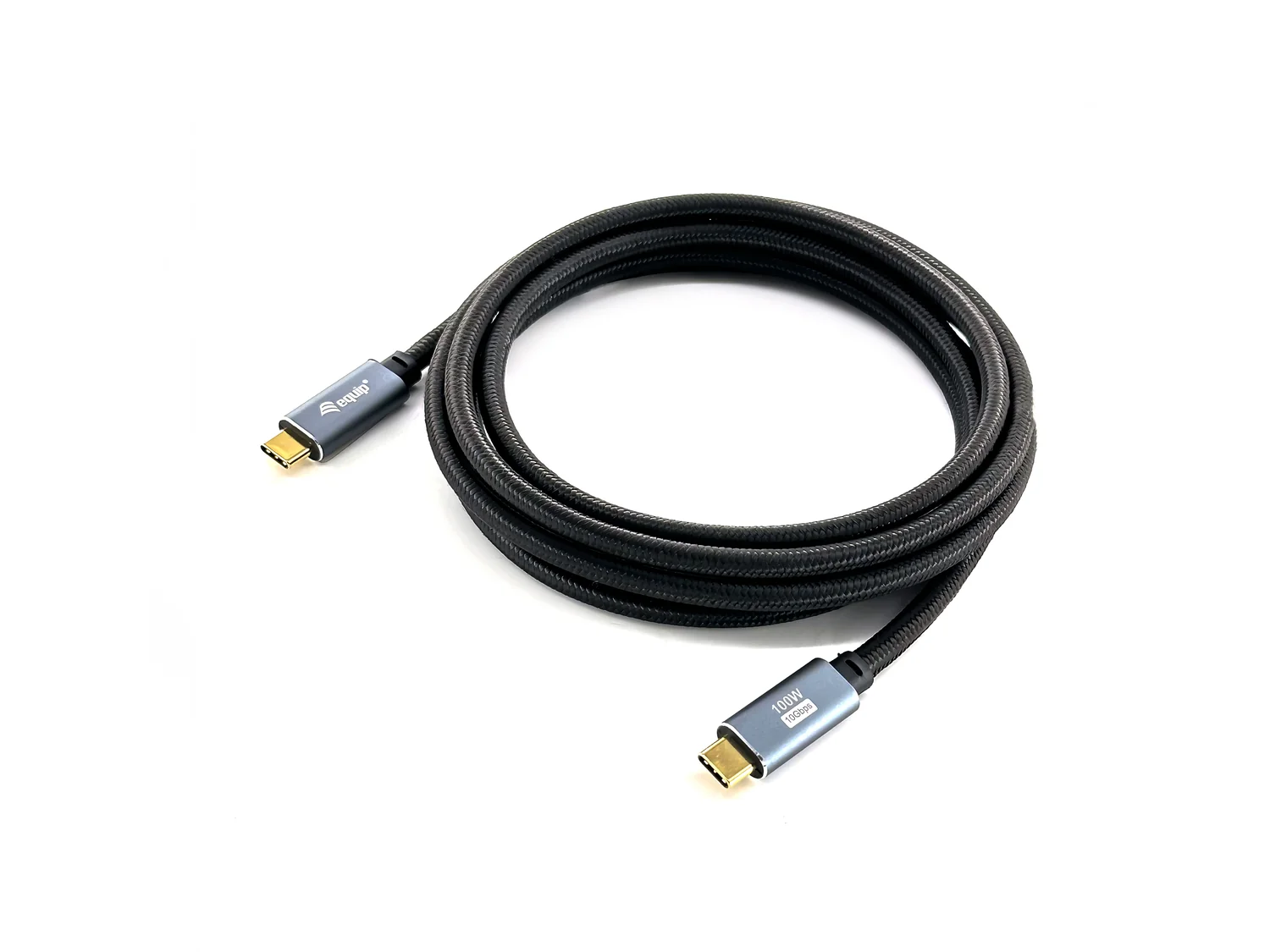 Cabo USB-C para USB-C Equip 128357 USB 3.2 Gen 2 10Gbps PD 100W 4K/60Hz - 2 metros Preto - Imagem 1