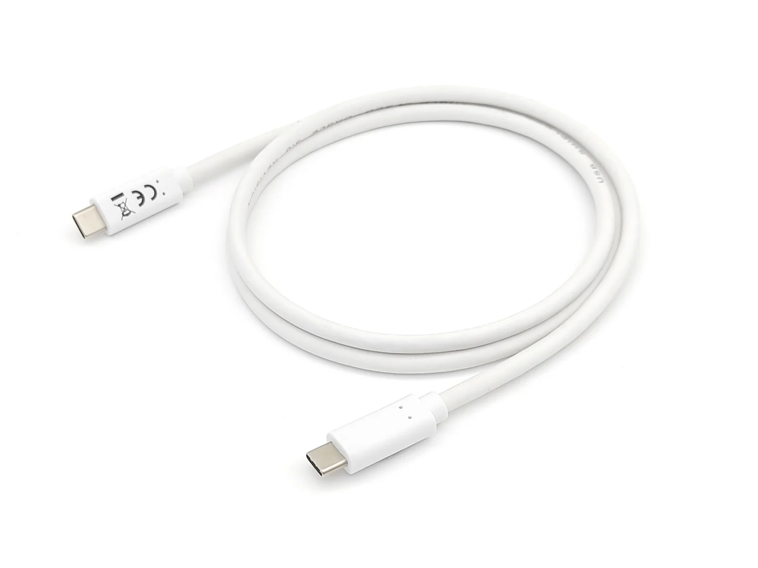 Cabo USB 3.2 Gen 1 Tipo C para Tipo C Macho/Macho 2 m 60W 5 Gbps Branco Equip - Imagem 3