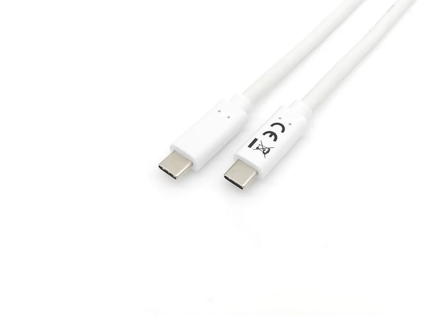 Cabo USB 3.2 Gen 1 Tipo C para Tipo C Macho/Macho 2 m 60W 5 Gbps Branco Equip - Imagem 5