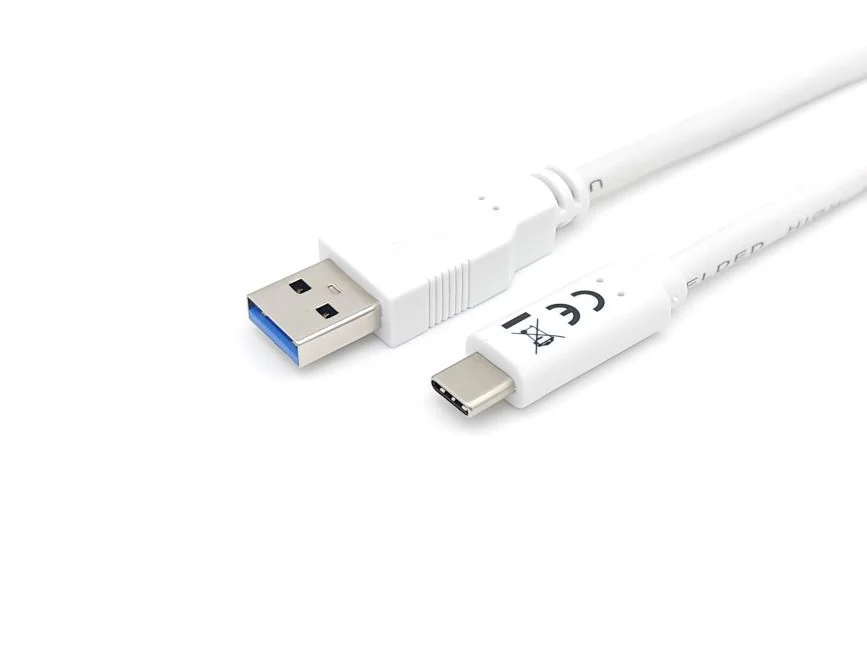 Cabo USB 3.2 Gen 1 USB-C para USB-A Equip 1,0 m 5 Gbps 3 A Macho/Macho, branco - Imagem 8