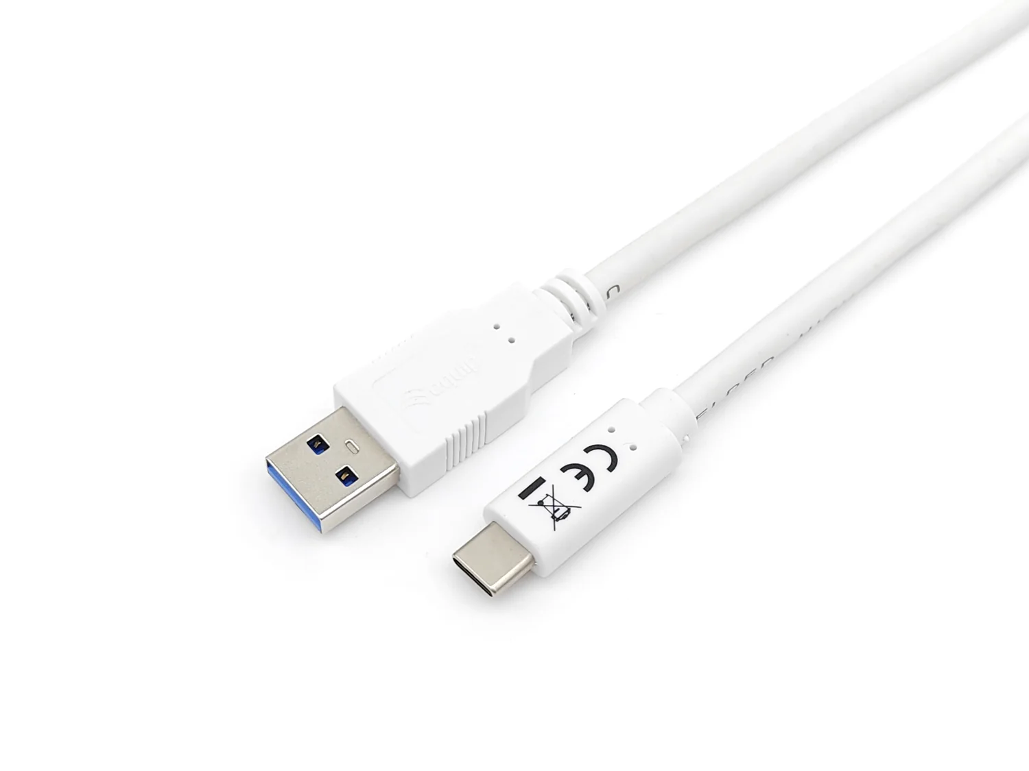 Cabo USB 3.2 Gen 1 USB-C para USB-A Equip 1,0 m 5 Gbps 3 A Macho/Macho, branco - Imagem 1
