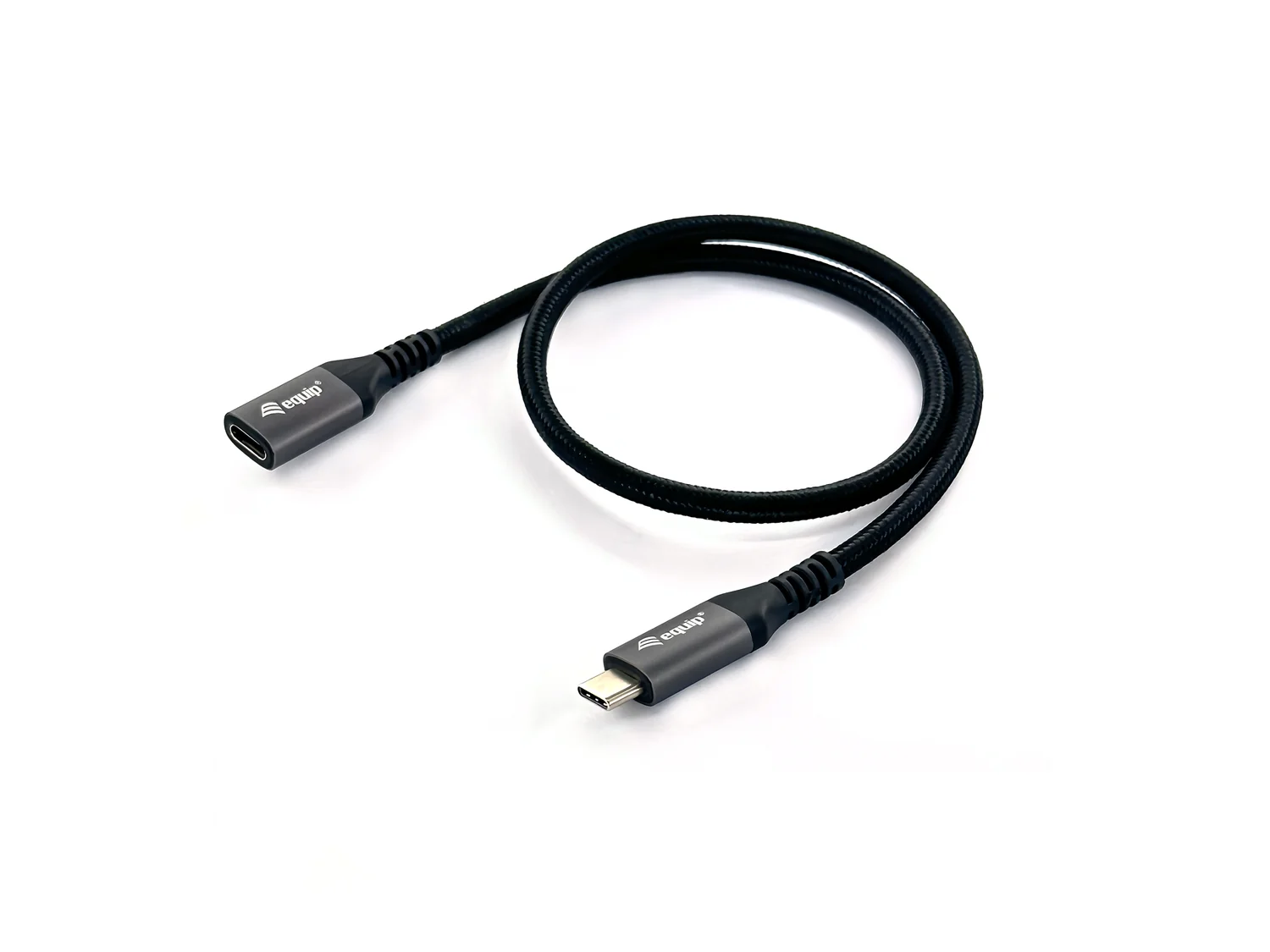 Cabo extensão USB-C Equip USB 3.2 Gen 2 macho/fêmea 1m 4K/60Hz 10Gbps preto - Imagem 1