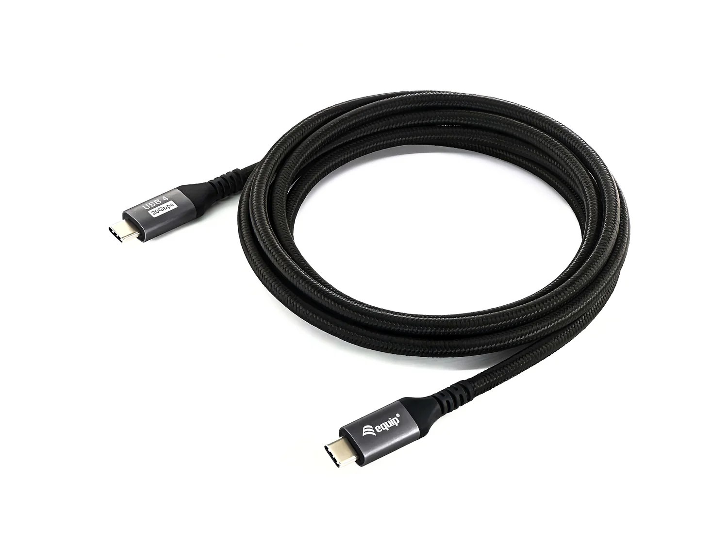 Cabo USB-C para USB-C Equip 128382 USB4 Gen 2x2 20Gbps PD 100W 4K/60Hz HDR - 2 metros Preto - Imagem 1