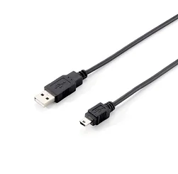 Cabo USB 2.0 Equip Tipo A para Mini-B 1,8m preto - Imagem 2