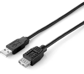 Cabo de extensão USB 2.0 Equip 128851 A macho-fêmea 3m preto
