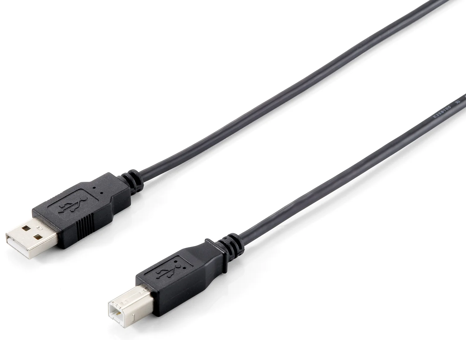 Cabo USB 2.0 Tipo A para Tipo B Equip 1.8m Macho/Macho Preto