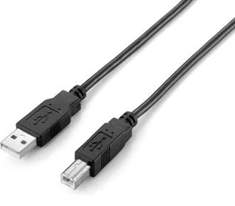 Cabo USB Equip USB 2.0 tipo A para tipo B macho/macho 1m preto - Imagem 1