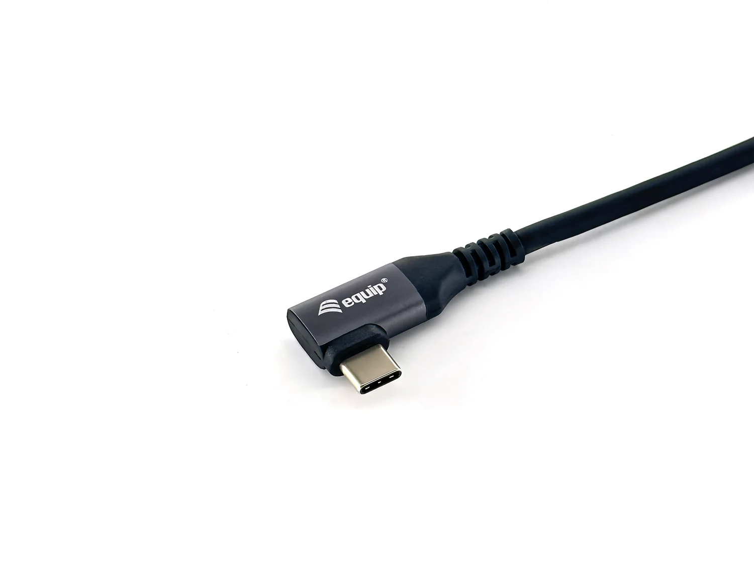 Cabo USB-C para USB-C 90° Equip 2,0 m PD 100 W USB 2.0 com Emark, preto - Imagem 3
