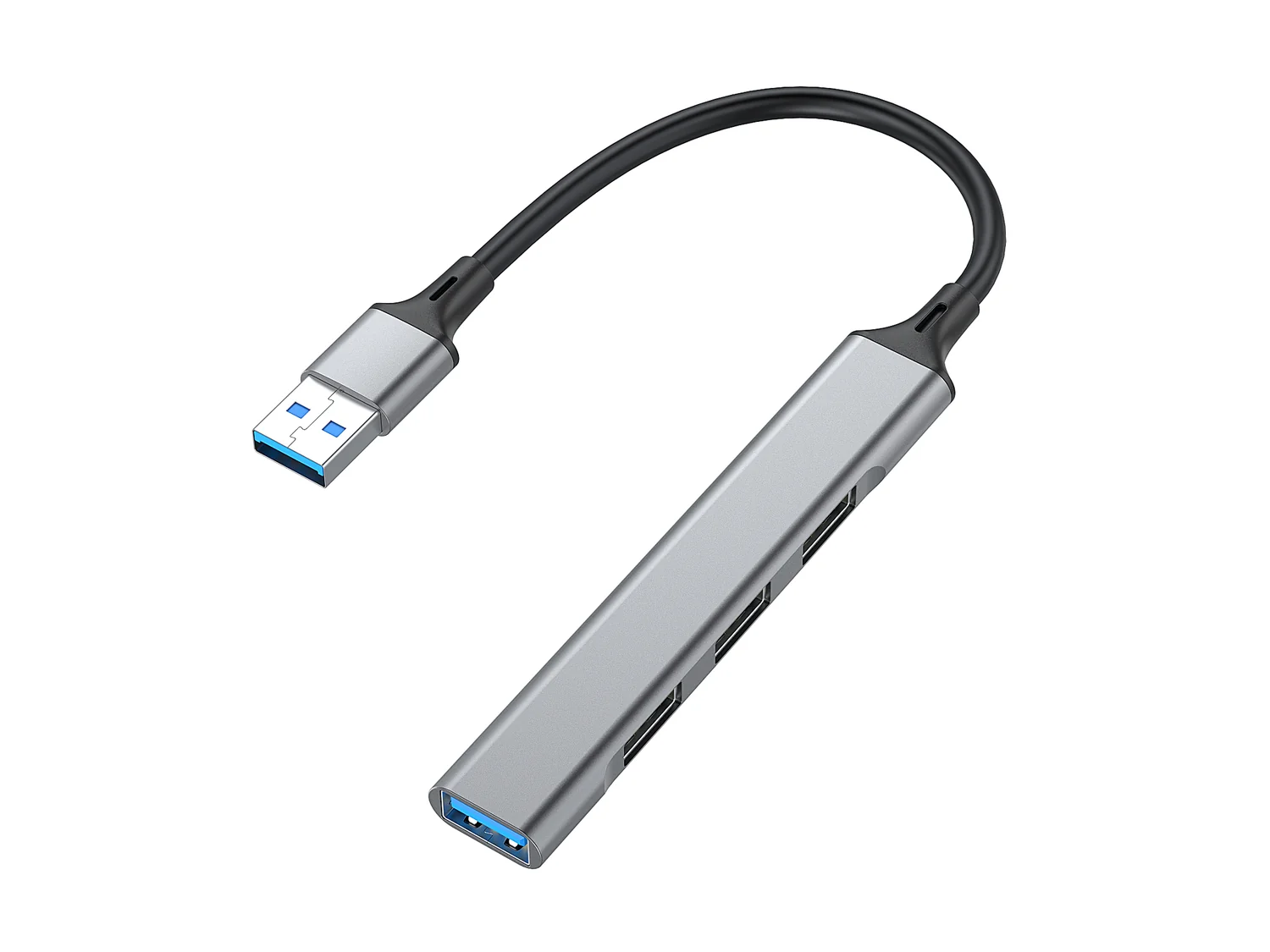 Hub USB 3.0 de 4 Portas Equip em Alumínio Preto/Cinzento - Imagem 2