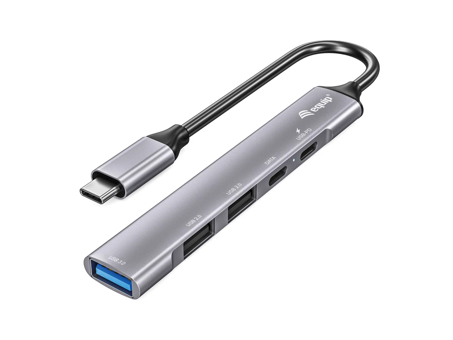 Hub USB-C Equip 5 portas USB 3.0 e 2.0 com Power Delivery 100 W - Imagem 1