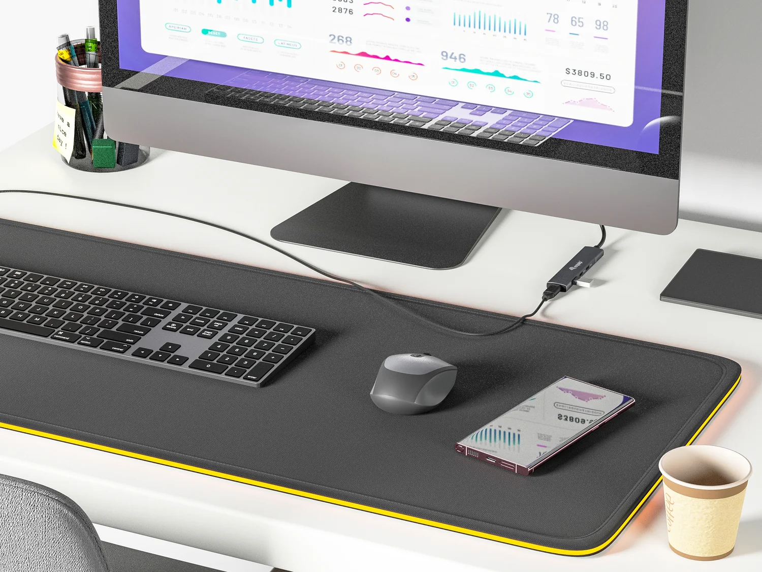 Hub USB-C 4 Portas USB 3.2 Gen 1 em Alumínio Equip 128963 Preto/Prateado - Imagem 6