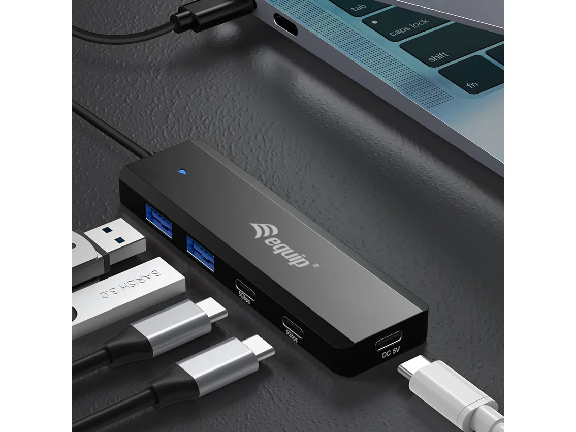Hub USB-C Equip 128964 USB 3.2 Gen 1 5 portas 5Gbps Preto - Imagem 5