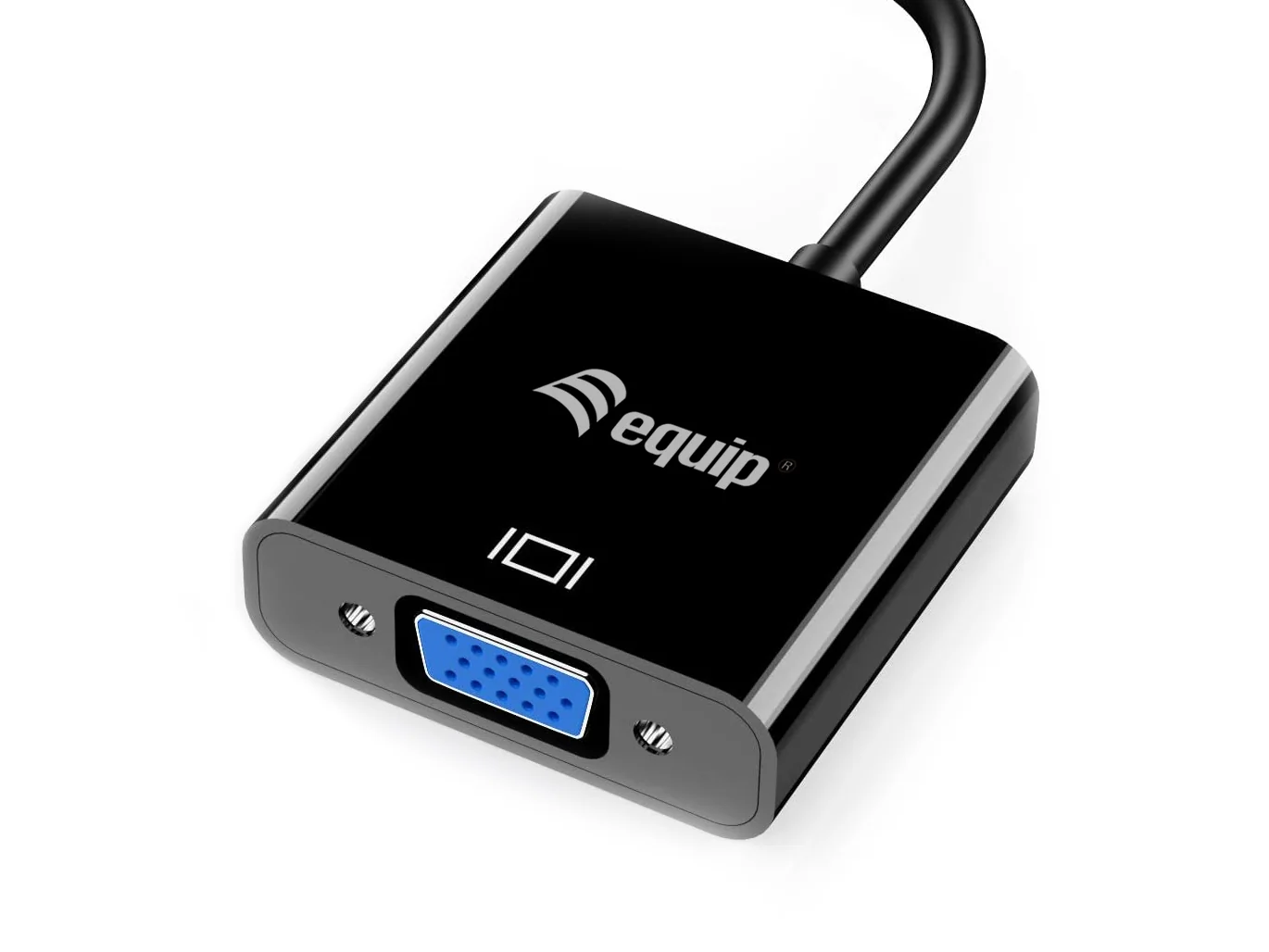 Adaptador USB 3.0 para VGA HD15 Equip 1920x1080 60Hz Cabo Integrado Preto - Imagem 3
