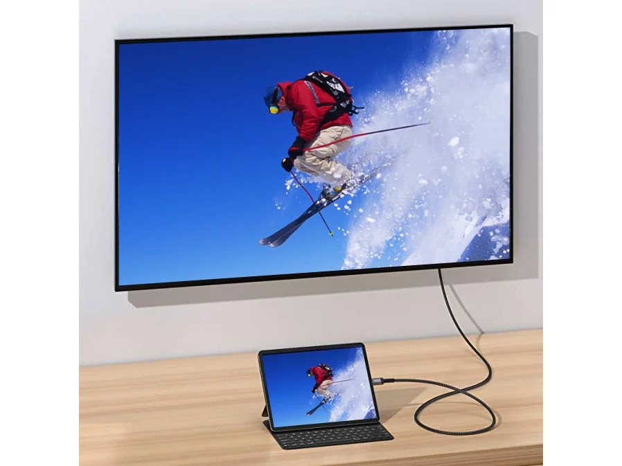 Cabo USB-C para HDMI Equip 1m 4K/30Hz Macho/Macho Revestimento ABS Preto - Imagem 5