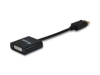 Adaptador de vídeo DisplayPort para DVI-I Equip 133431 Dual Link Macho/Fêmea Full HD Preto - Imagem 1