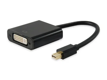 Adaptador Mini DisplayPort para DVI-I Equip Dual Link 1080p Preto - Imagem 1