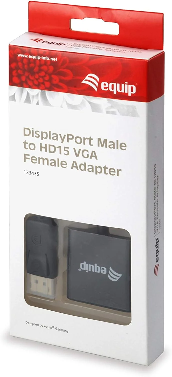 Adaptador DisplayPort para VGA Equip Macho/Fêmea 15 cm Preto - Imagem 4