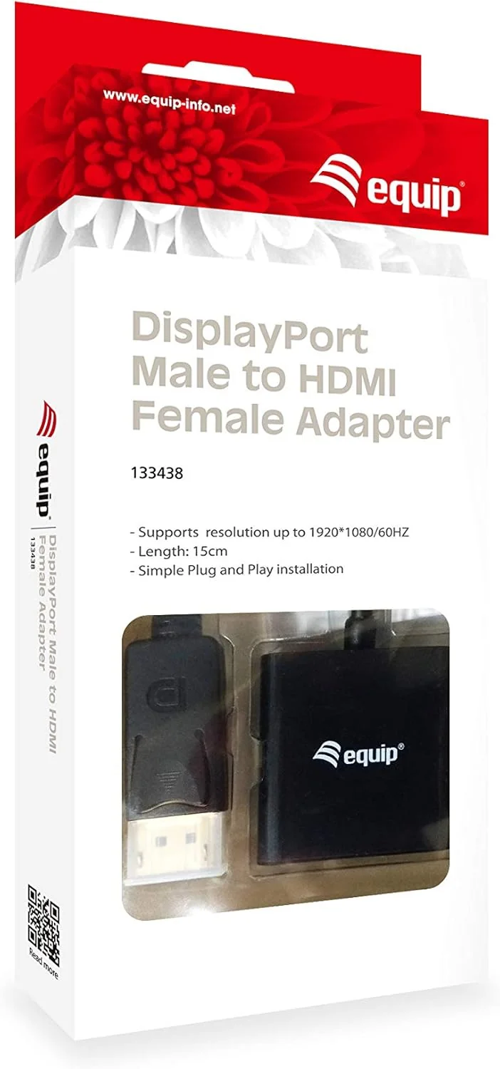 Adaptador DisplayPort para HDMI Macho/Fêmea Full HD 1080p Plug and Play — Equip 133438 - Imagem 4
