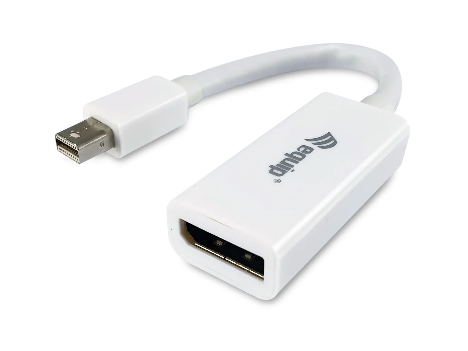 Adaptador Mini DisplayPort para DisplayPort Macho/Fêmea 4K 60 Hz Branco — Equip 133440
