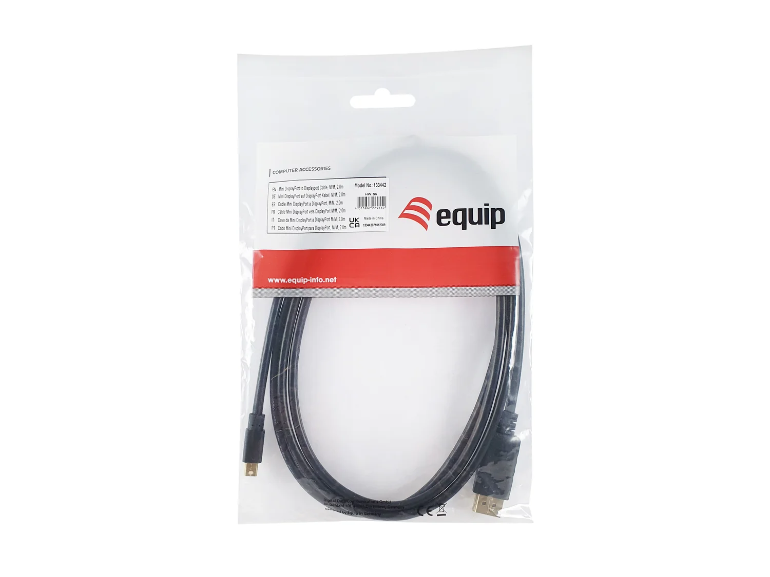 Cabo Mini DisplayPort para DisplayPort Macho/Macho 2 m 4K 240 Hz — Equip 133442 - Imagem 4