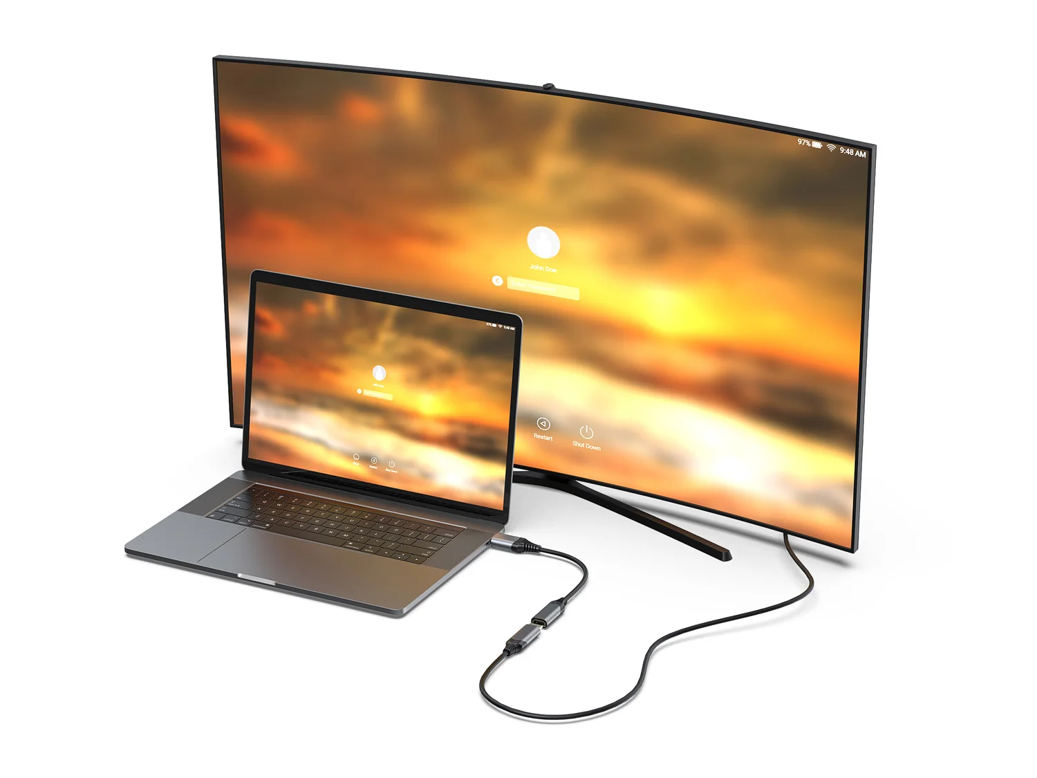 Adaptador DisplayPort 1.4 para HDMI 8K 60 Hz com HDR e Contactos Dourados — Equip 133446 - Imagem 3