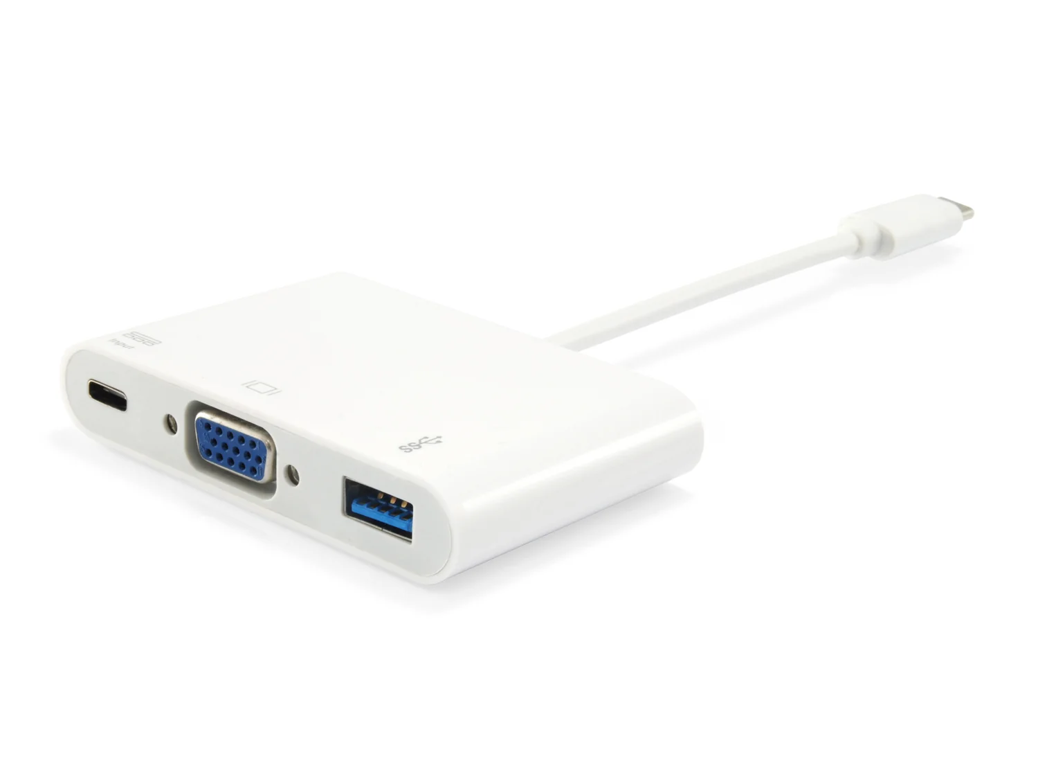 Adaptador USB-C para VGA + USB-A + USB-C PD 60W Equip - Imagem 1