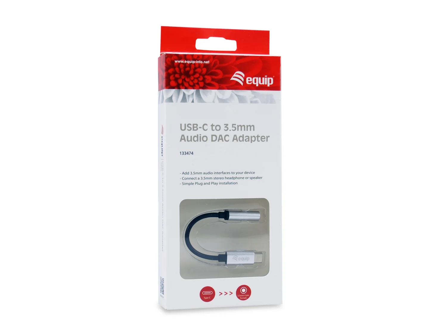 Adaptador de Áudio USB-C para Jack 3,5 mm DAC Equip — Plug and Play - Imagem 4