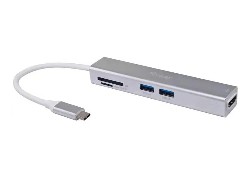 Adaptador multifunções USB-C 5 em 1 Equip com HDMI 4K, USB 3.2 e leitor de cartões SD/MicroSD - Imagem 1