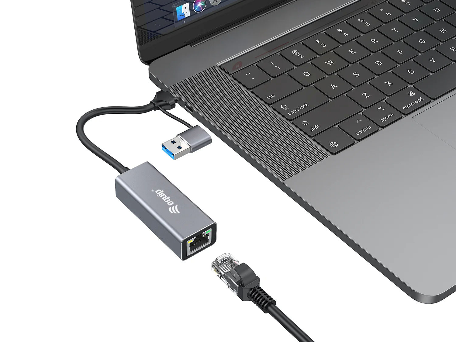 Adaptador de Rede USB-C/USB-A para Ethernet 2,5 Gigabit Equip — RJ-45 - Imagem 3