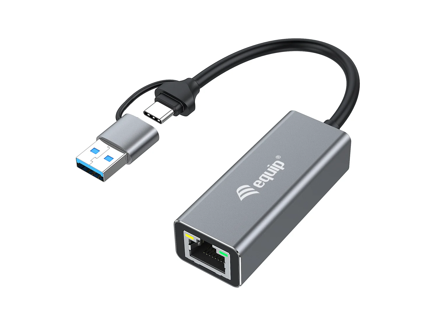 Adaptador de Rede USB-C/USB-A para Ethernet 2,5 Gigabit Equip — RJ-45 - Imagem 1