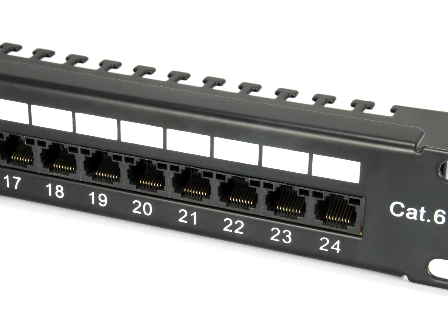 Patch Panel Cat.6 24 Portas RJ-45 19" 1U Equip para Rack Preto - Imagem 5