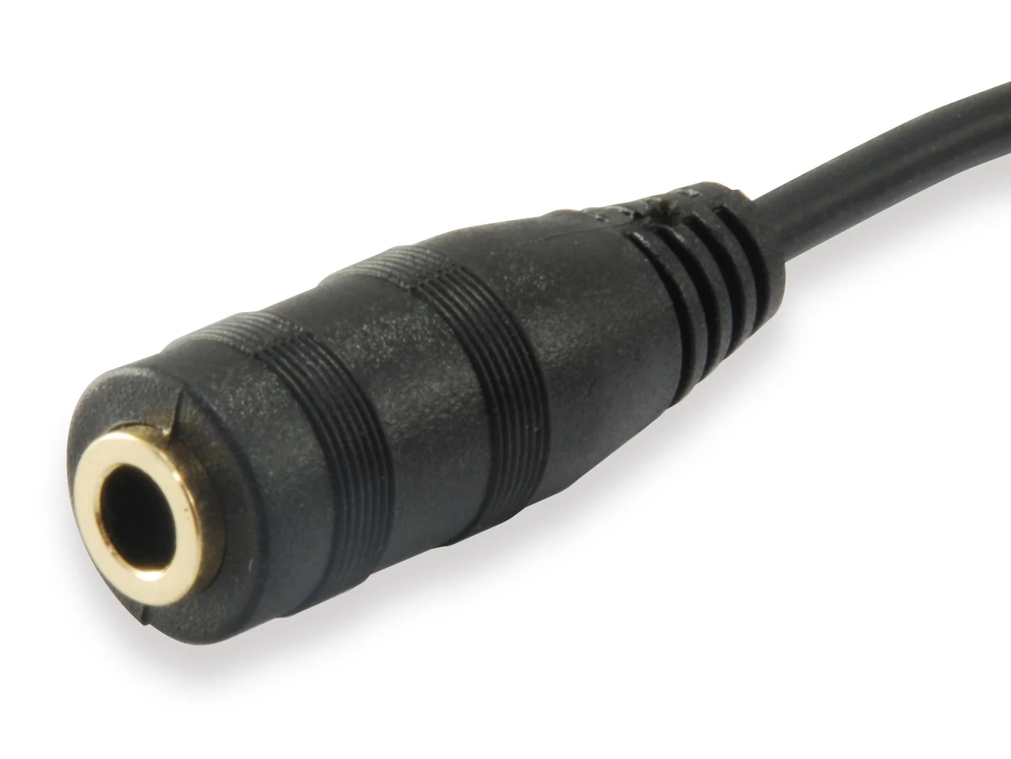 Splitter de áudio jack 3,5 mm Equip 1 Macho para 2 Fêmea Preto - Imagem 3