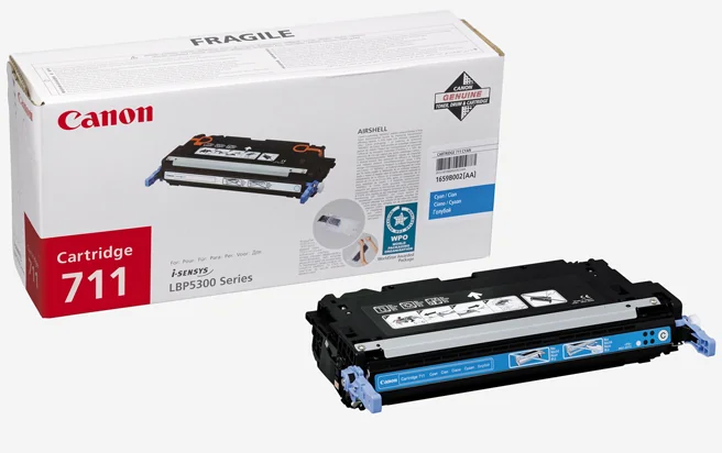Toner Canon 711 Ciano Original 6.000 páginas para LBP-5300 e LBP-5360