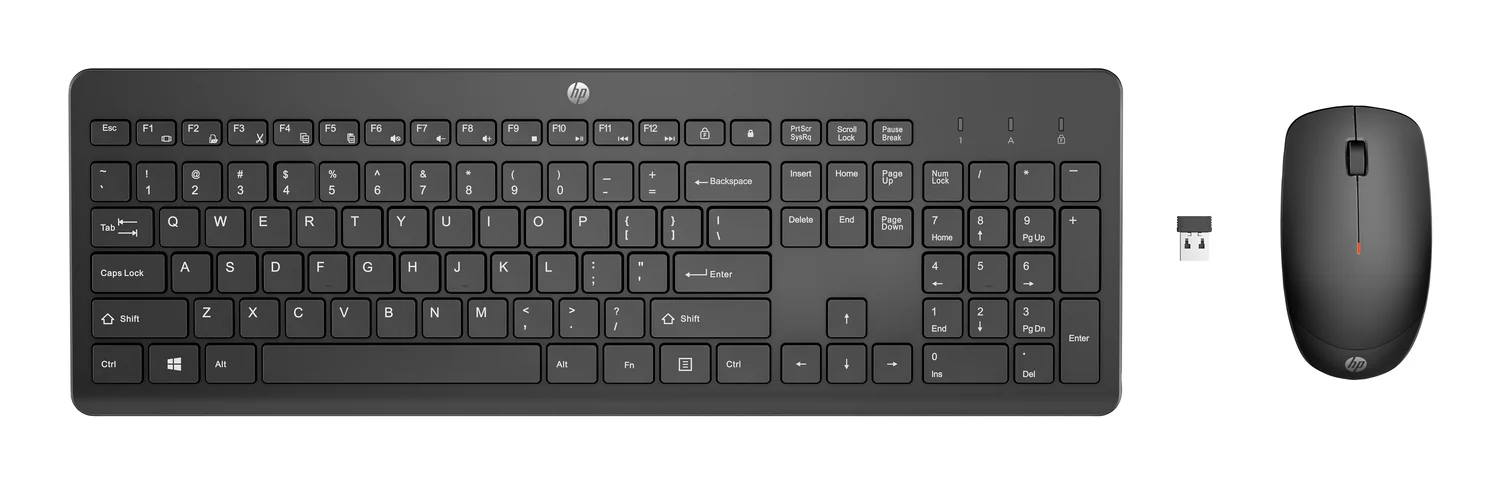 Conjunto Teclado e Rato Sem Fios HP 230 — 2,4 GHz, 1600 DPI, Autonomia 16 Meses
